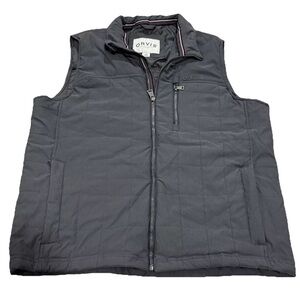 Orvis Gray Quilted Vest with Stand-Up‎ Collar